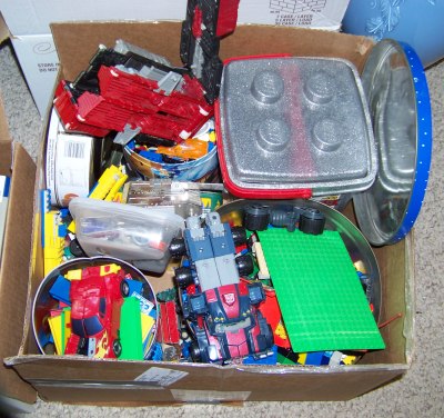 legos, transformers, crayons, vintage toys