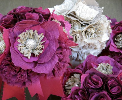Bridal bouquets, vintage brides, older bride, beautiful unusual bouquets.