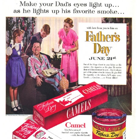 vintage father's day, camel, smoke camels, 