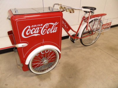 coca cola bike, bicycle, vintage bike, delivery 