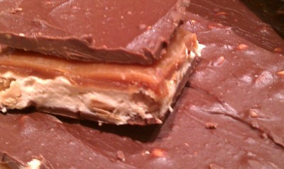 snickers, home made candy bars
